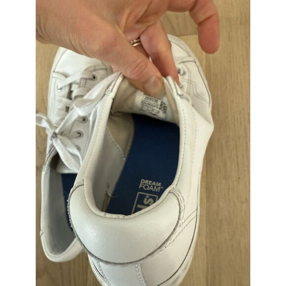 Keds Shoes Women's 9.5 Kedsport Low Top Sneaker White Lave Up Flats Leather - Picture 6 of 7
